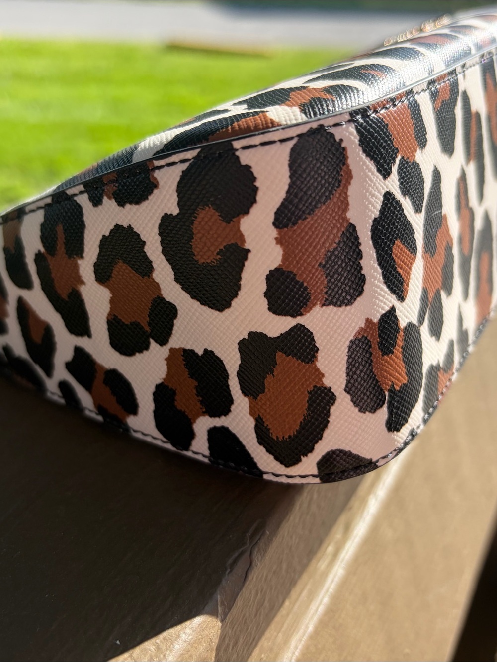 kate spade Leopard-Print Shoulder Bag with Gold Chain - Picture 3 of 8